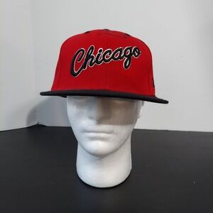 Chicago Bulls Hat Cap Fitted Mens 7 1/2 NBA Hardwood Classics Joakim Noah Signed